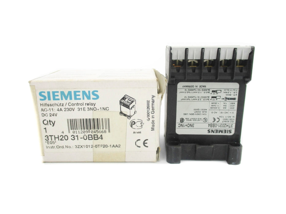 SIEMENS 3TH2031-0BB4 24VDC 10A NSMP