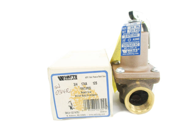 WATTS 3/4-174A-125 0274751 125PSI NSMP