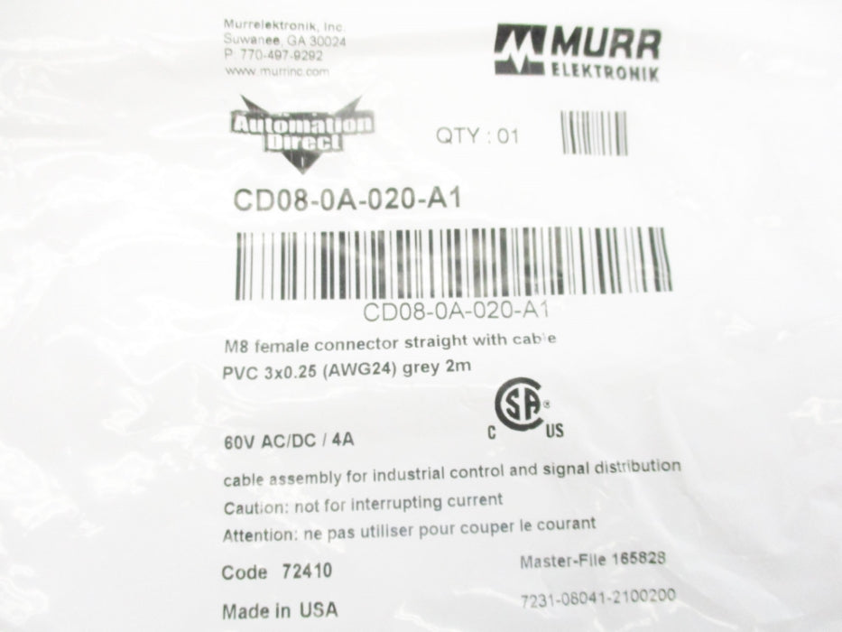 MURR ELEKTRONIK CD08-0A-020-A1 NSMP