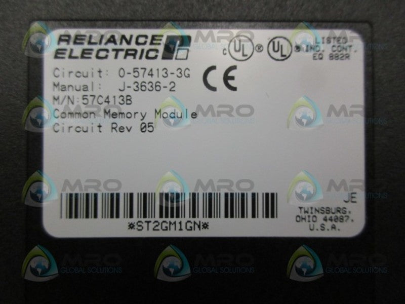 RELIANCE ELECTRIC 57C413B COMMON MEMORY MODULE NSNP