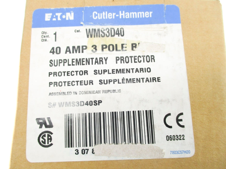 CUTLER HAMMER WMS3D40 415V 40A NSMP