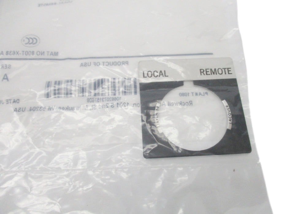 INDUSTRIAL SPARE PART 800T-X638 SER. A NSMP