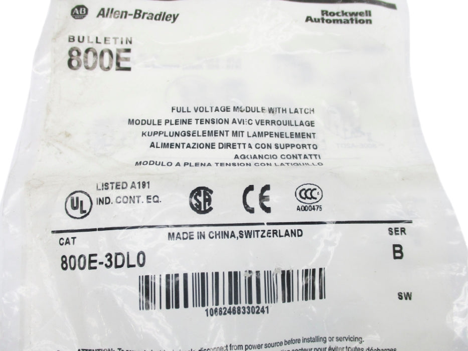 INDUSTRIAL SPARE PART 800E-3DL0 SER. B NSMP