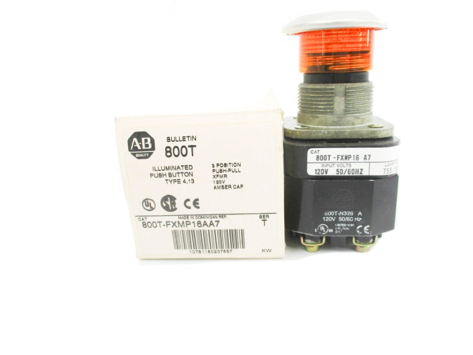 ALLEN BRADLEY 800T-FXMP16AA7 SER. T 120V (WH) NSMP