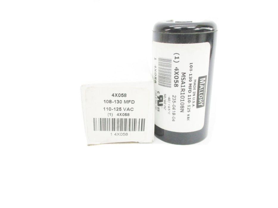 MALLORY 108-130MFD 4X058 NSMP