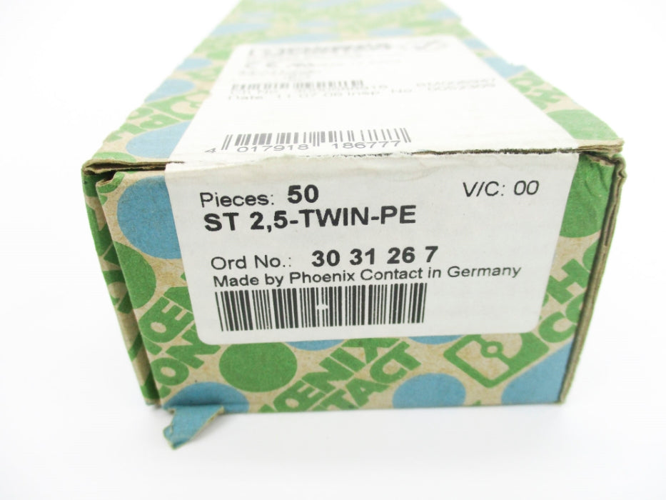 PHOENIX CONTACT ST2.5-TWIN-PE 3031267 (PKG OF 50) NSMP