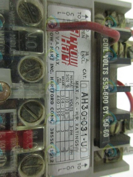 ARROW HART AH30-031-U STARTER BREAKER MOTOR CONTROLS UNMP