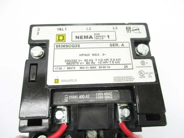 SQUARE D 8536SCG3S SER. A 110-120V UNMP