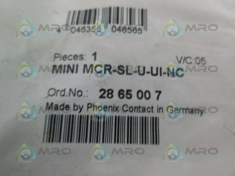 PHOENIX CONTACT MCR-SL-U-UI-NC AMPLIFIER NSMP
