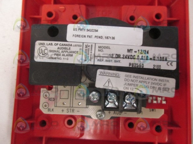 WHEELLOCK MT-12/24 FIRE ALARM NSNP