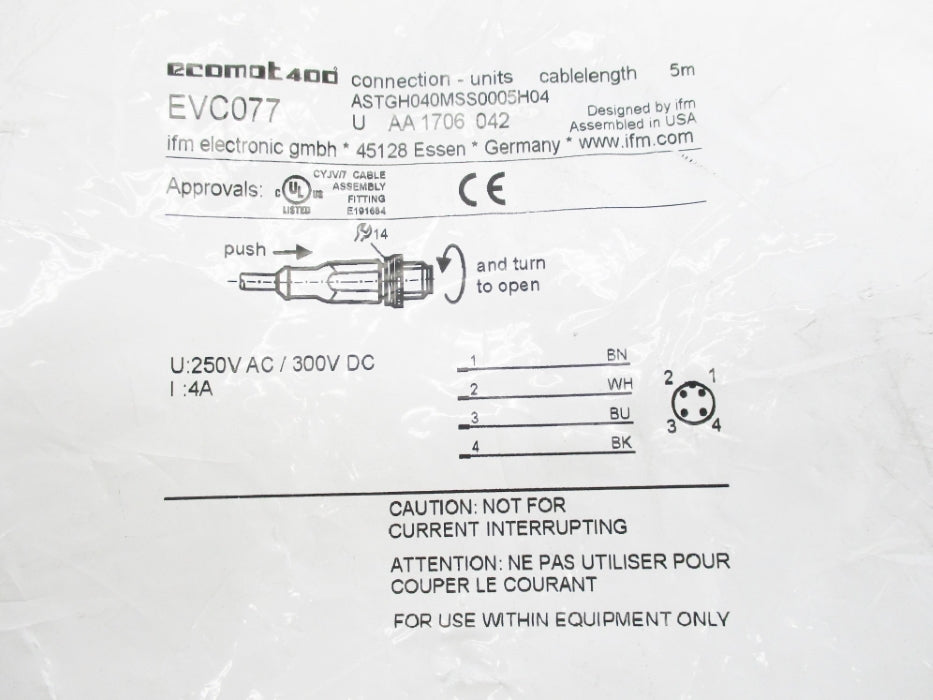 IFM EFECTOR ASTGH040MSS0005H04 EVC077 NSMP