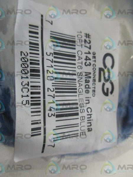 C2G CAT6 BLUE ETHERNET CABLE 10FT NSMP