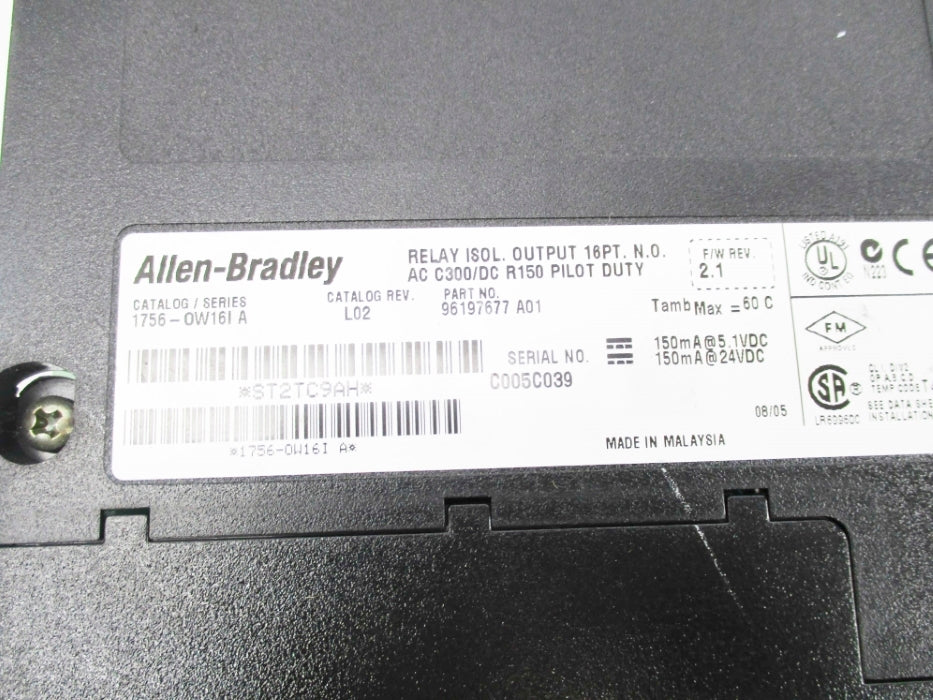 ALLEN BRADLEY 1756-OW16I SER. A F/W 2.1 UNMP