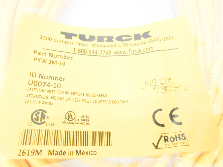 TURCK PKW3M-10 U0074-10 NSMP