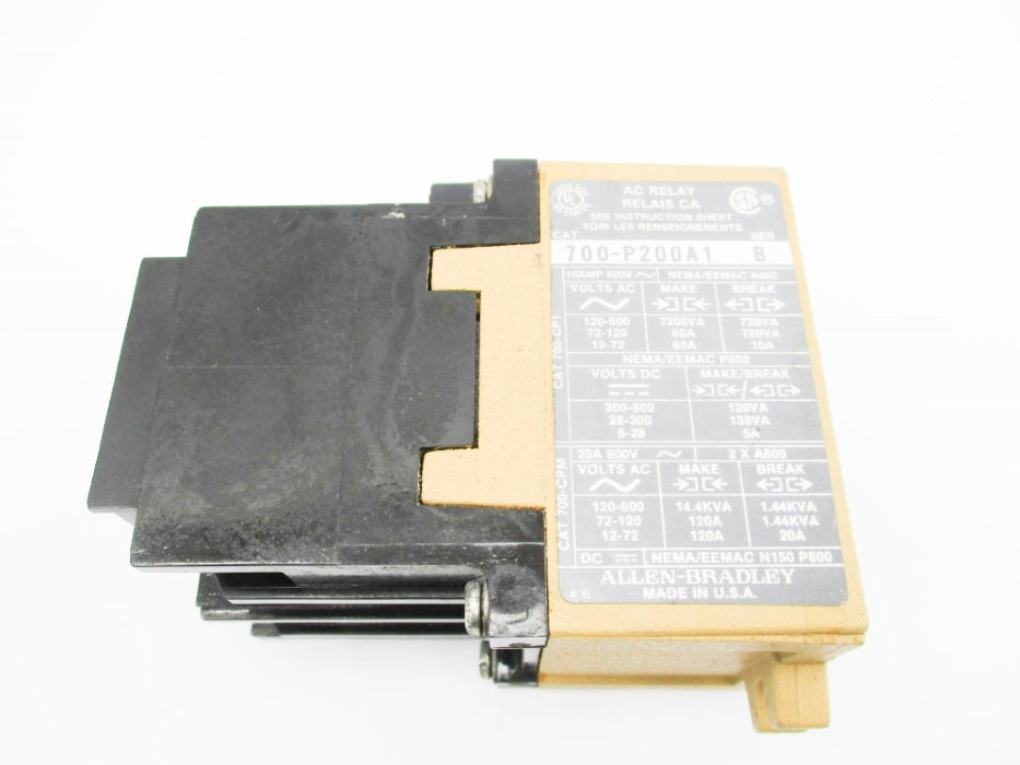 INDUSTRIAL SPARE PART 700-P200A1 SER. B 110/115-120V 60A UNMP