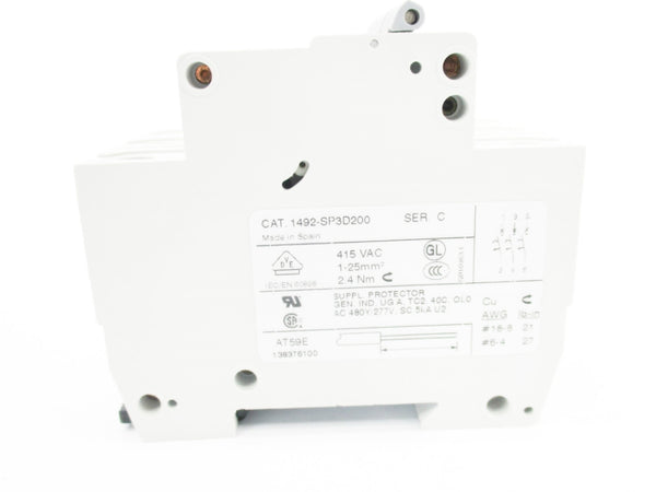 ALLEN BRADLEY 1492-SP3D200 SER. C 415VAC 20A NSMP