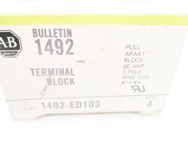 ALLEN BRADLEY 1492-ED103 SER. A (BK/YL) NSMP