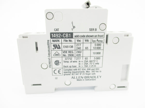 ALLEN BRADLEY 1492-CB1G040 SER. B 277V 4A NSMP