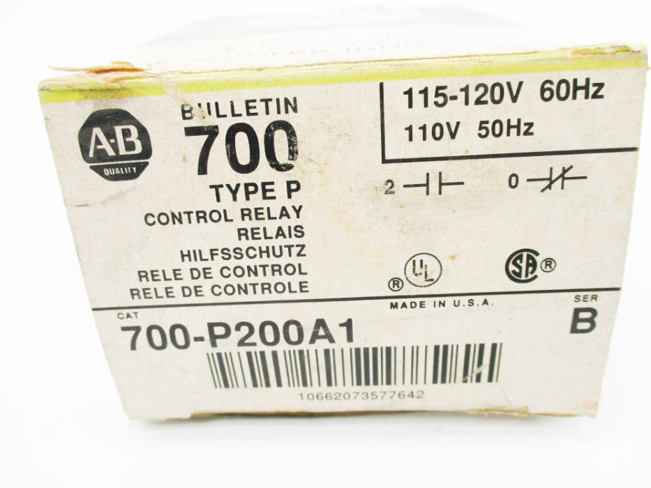 INDUSTRIAL SPARE PART 700-P200A1 SER. B 110/115-120V 60A (BK/YL) NSMP