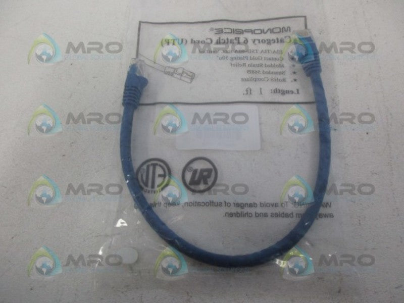 MONOPRICE CAT6-01-BLUE ETHERNET CABLE NSMP
