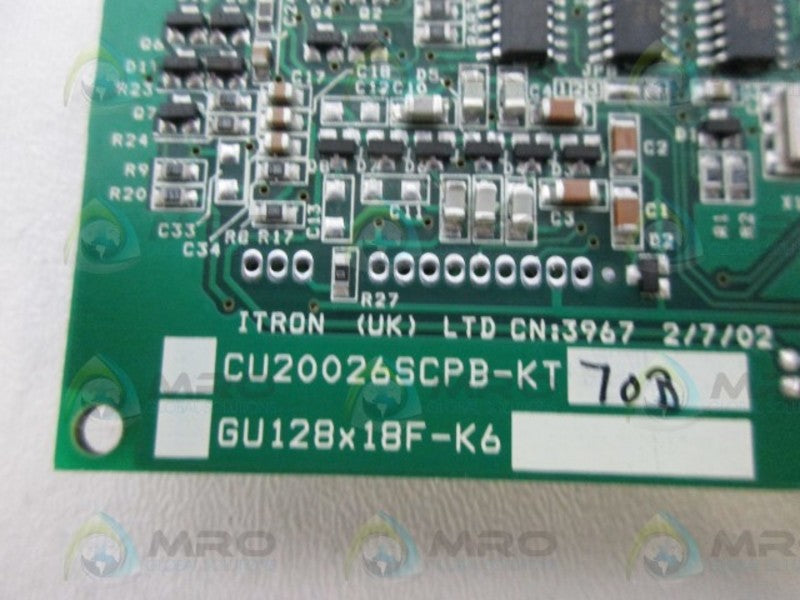 ITRON CU20026SCPB-KT70B DIGITAL CONTROL DISPLAYNSMP