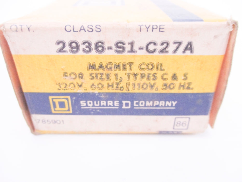SQUARE D 2936S1C27A 110/120V NSMP
