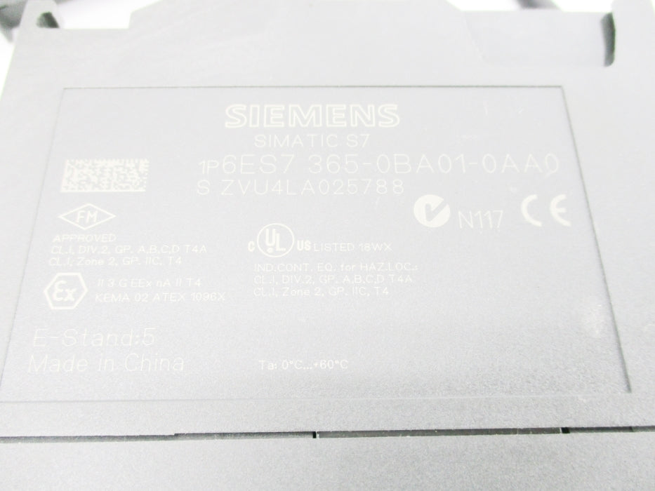 SIEMENS 6ES7365-0BA01-0AA0 NSNP