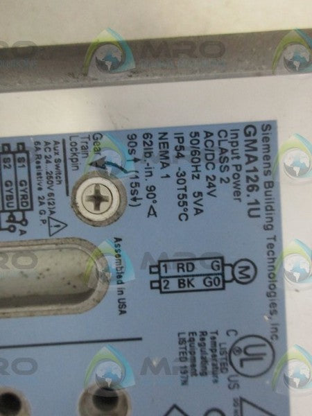 SIEMENS GMA126.1U UNMP