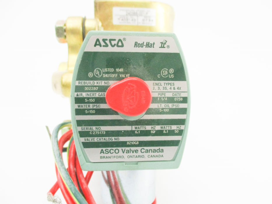 ASCO 8210G8 110/120V 5-150PSI 1/4" NSNP