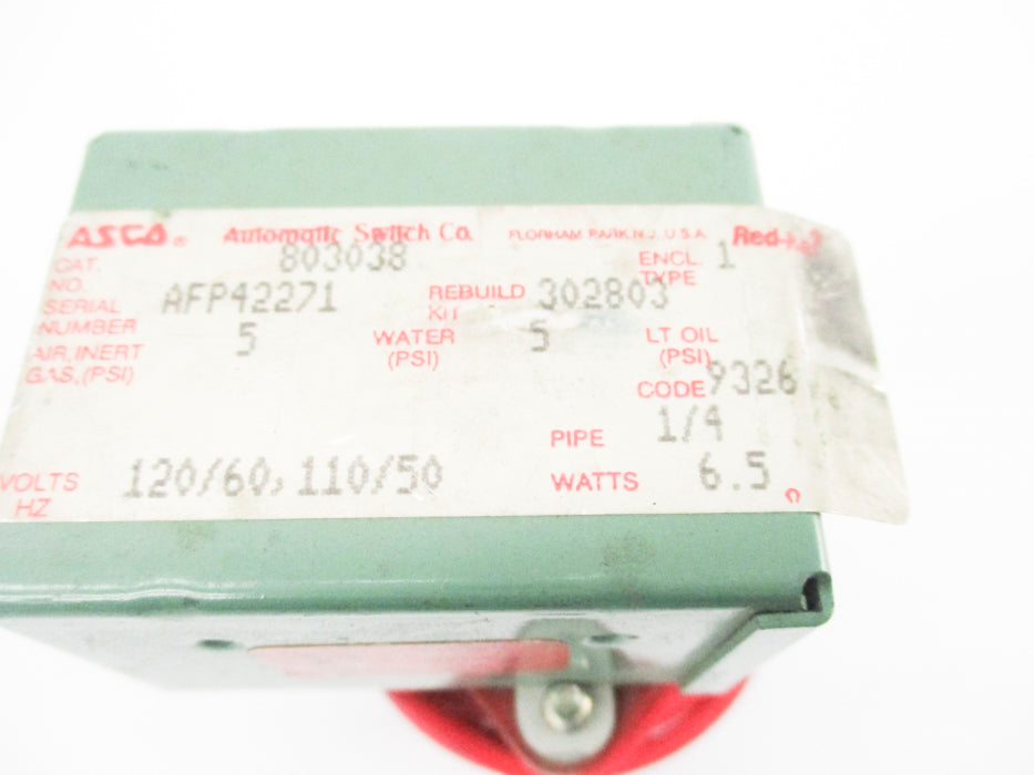 ASCO 803038 110-120V 5PSI 1/4" UNMP