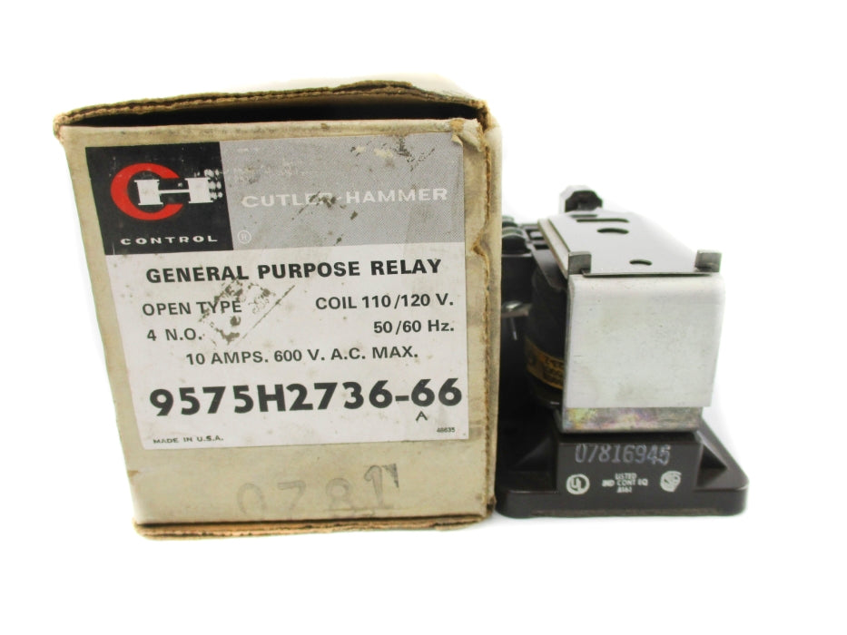 CUTLER HAMMER 9575H2736-66 110/120V 10A NSMP