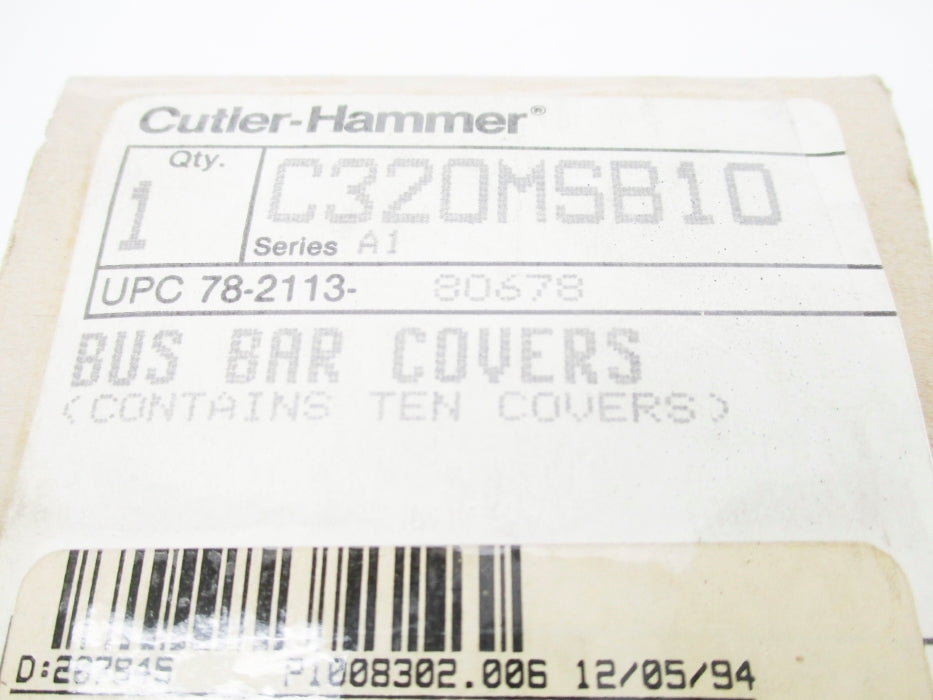 CUTLER HAMMER C320MSB10 SER. A1 (PKG OF 10) NSMP