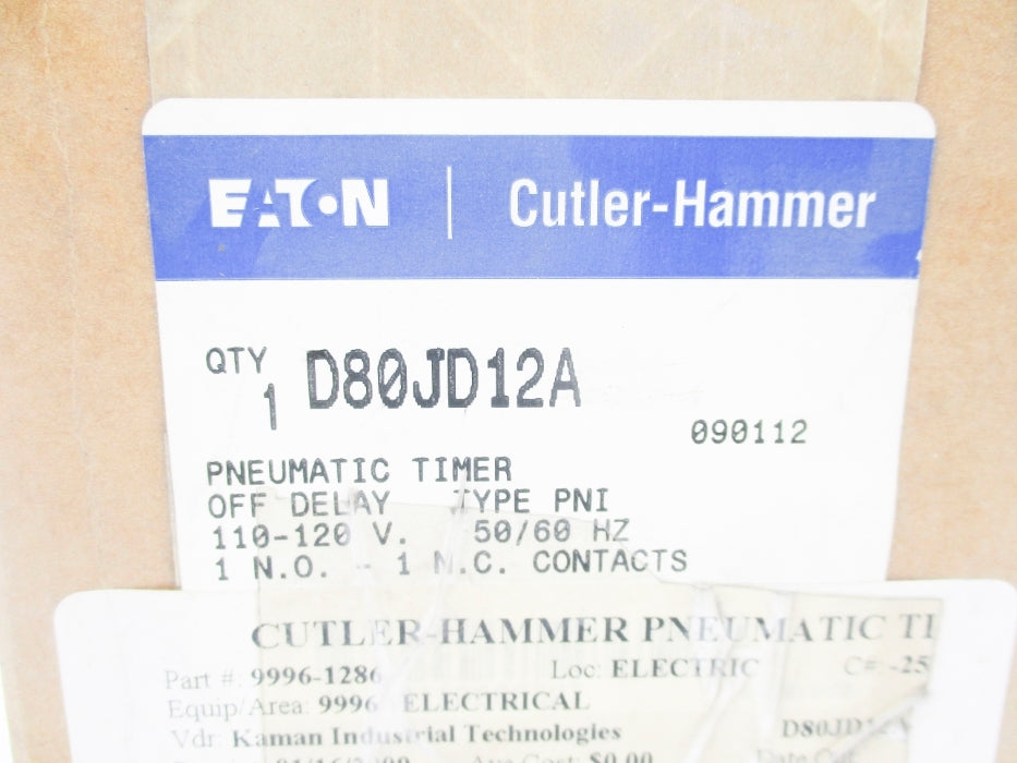CUTLER HAMMER D80JD12A 110/120V NSMP