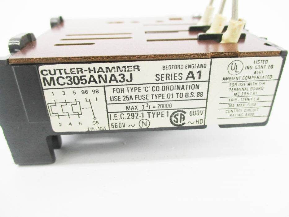 CUTLER HAMMER MC305ANA3J SER. A1 660V 6.0-9.3A NSNP