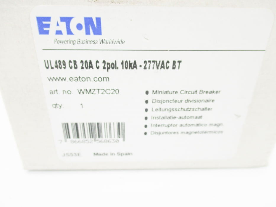 EATON WMZT2C20 277V 20A NSMP