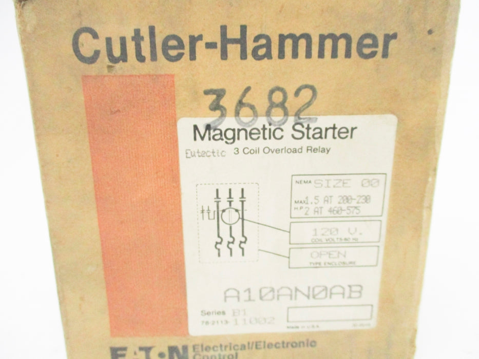 CUTLER HAMMER A10AN0AB SER. B1 NSMP