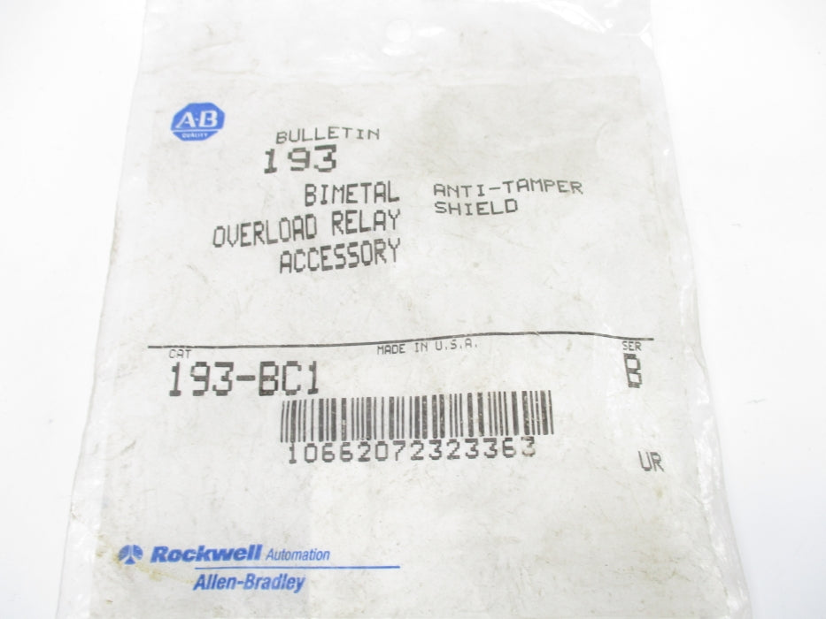INDUSTRIAL SPARE PART 193-BC1 SER. B NSMP