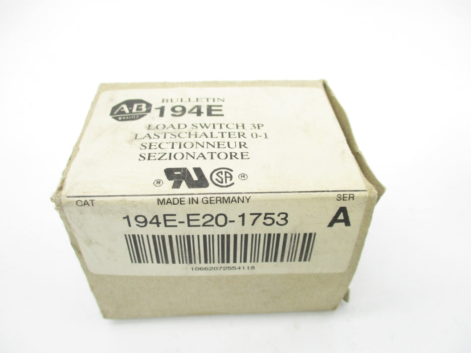 INDUSTRIAL SPARE PART 194E-E20-1753 SER. A (WH) NSMP
