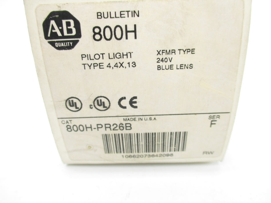 INDUSTRIAL SPARE PART 800H-PR26B SER. F (WH) NSMP