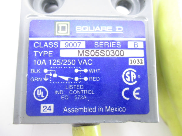 SQUARE D 9007MS05S0300 SER. B 125/250VAC 10A NSNP