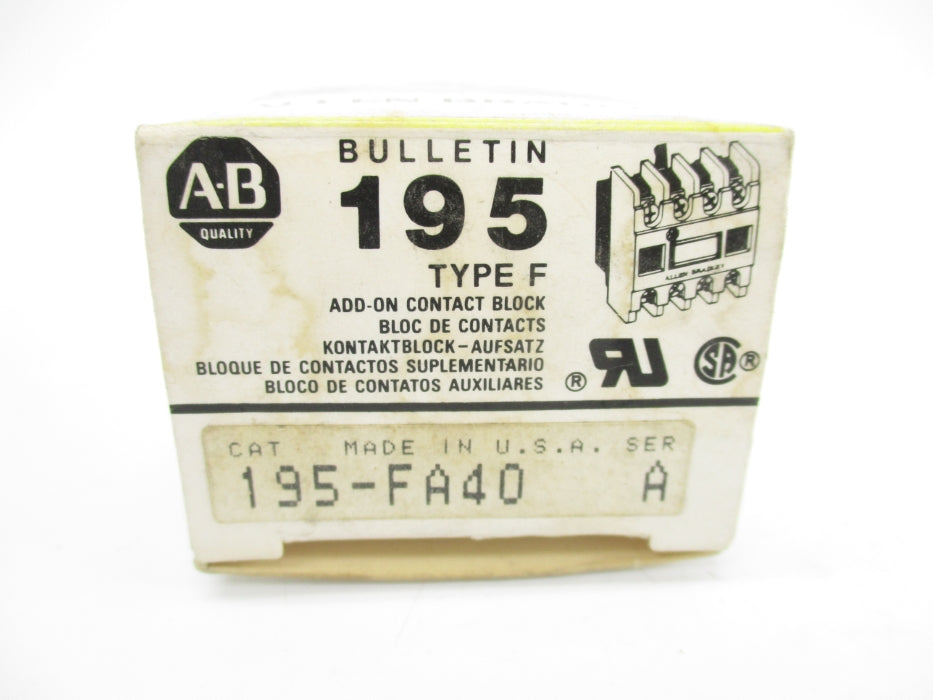 INDUSTRIAL SPARE PART 195-FA40 SER. A 500-600VAC 1.2A (BK/YL) NSMP