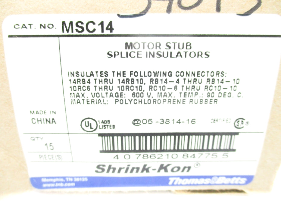 THOMAS&BETTS MSC14 (PKG OF 15) NSMP