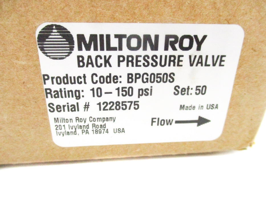 MILTON ROY BPG050S 10-150PSI NSMP