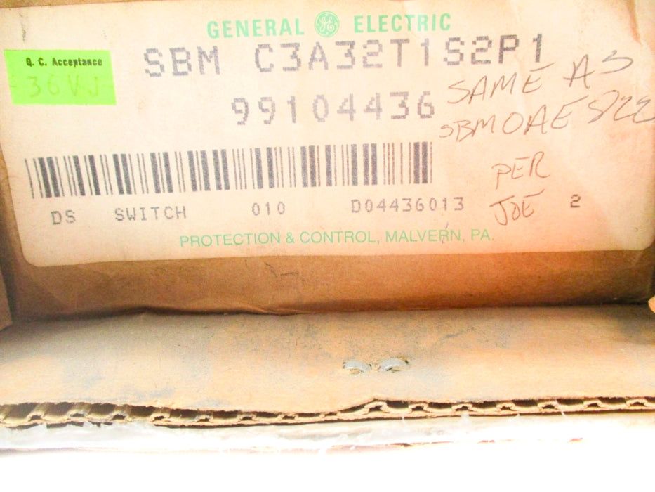 GENERAL ELECTRIC SBMC3A32T1S2P1 NSMP