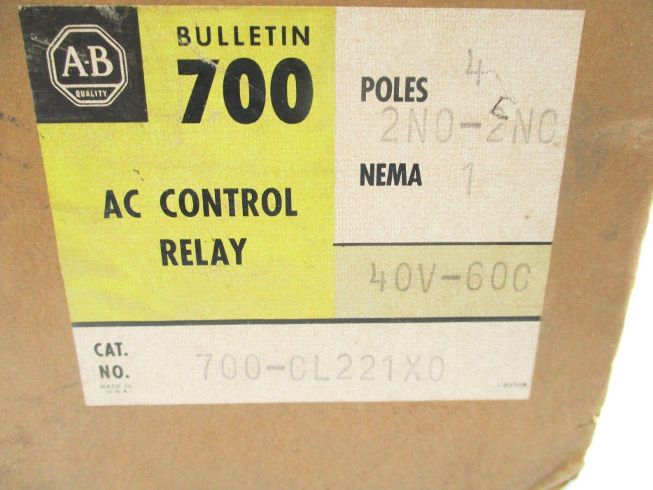 INDUSTRIAL SPARE PART 700-CL221X0 40V (BR/YL) NSMP