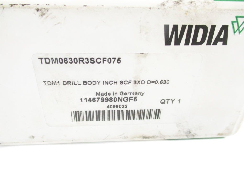 WIDIA TDM0630R3SCF075 NSMP