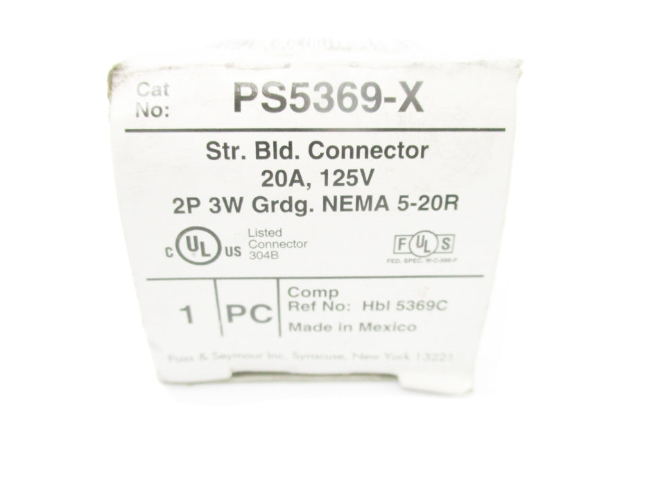 PASS & SEYMOUR PS5369-X 125V 20A NSMP
