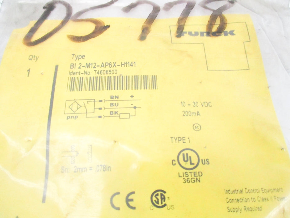 TURCK BI2-M12-AP6X-H1141 4606500 10-30VDC NSMP