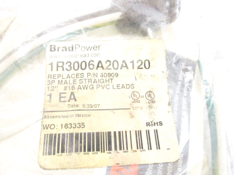 DANIEL WOODHEAD 40909 1R3006A20A120 600V 13A NSMP