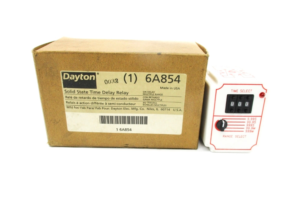 DAYTON 6A854 120/240VAC 10A .05SEC-999MIN NSMP